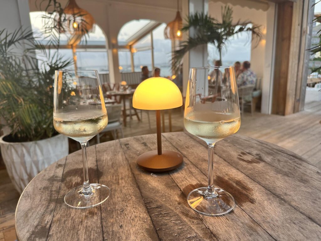 wine at Java in St Martin