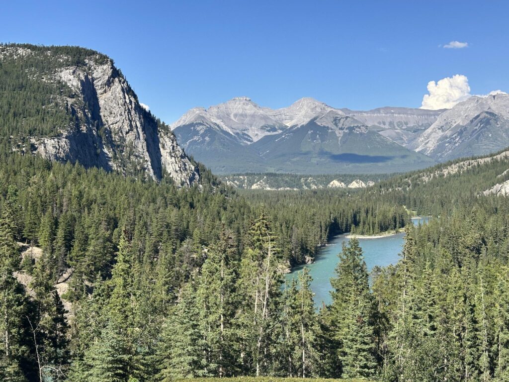 Banff view from Rundle bar at the Fairmont